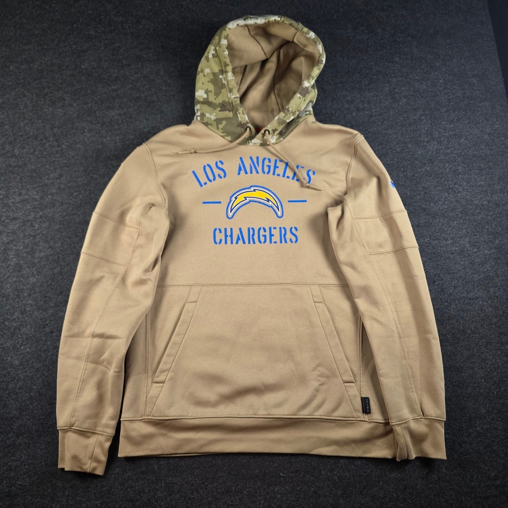 Nike Los Angeles Chargers Salute To Service Hoodie Tan Camo NFL Military Men's M